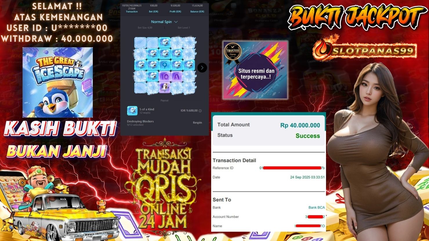 SLOTPANAS99 JACKPOT SLOT THE GREAT ICESCAPE